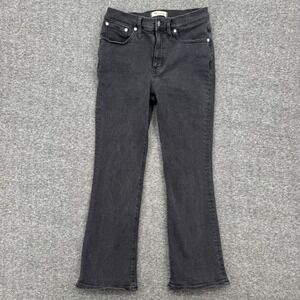 Madewell Mid-Rise Kick Out Jeans Faded Black Size 27 preppy casual  Womens Flare